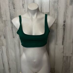 Green crop top